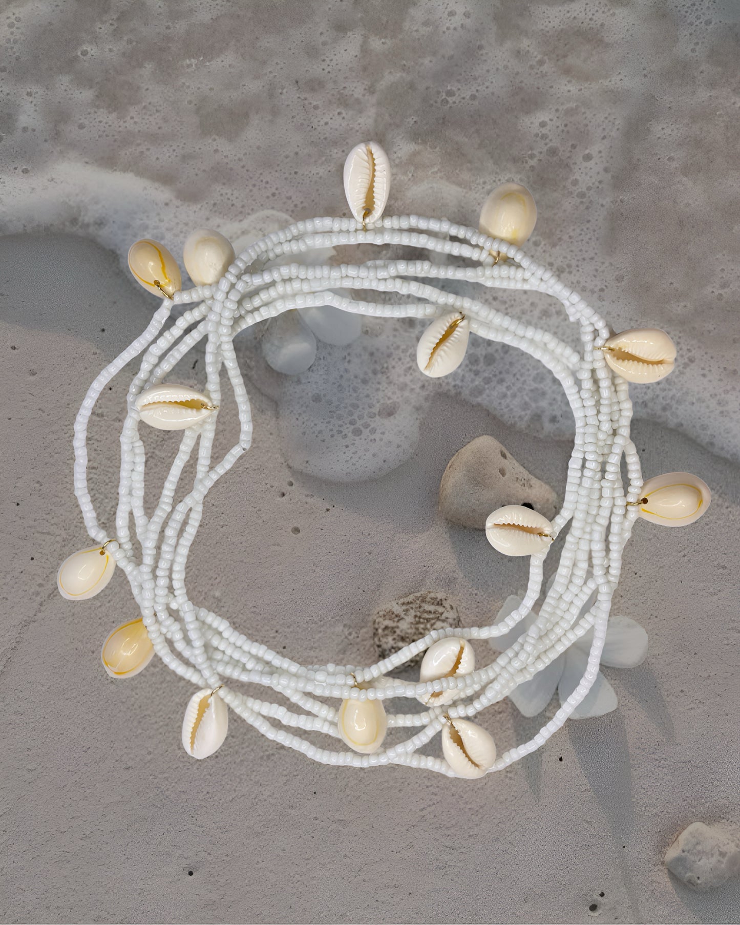 White Shell Waist Bead
