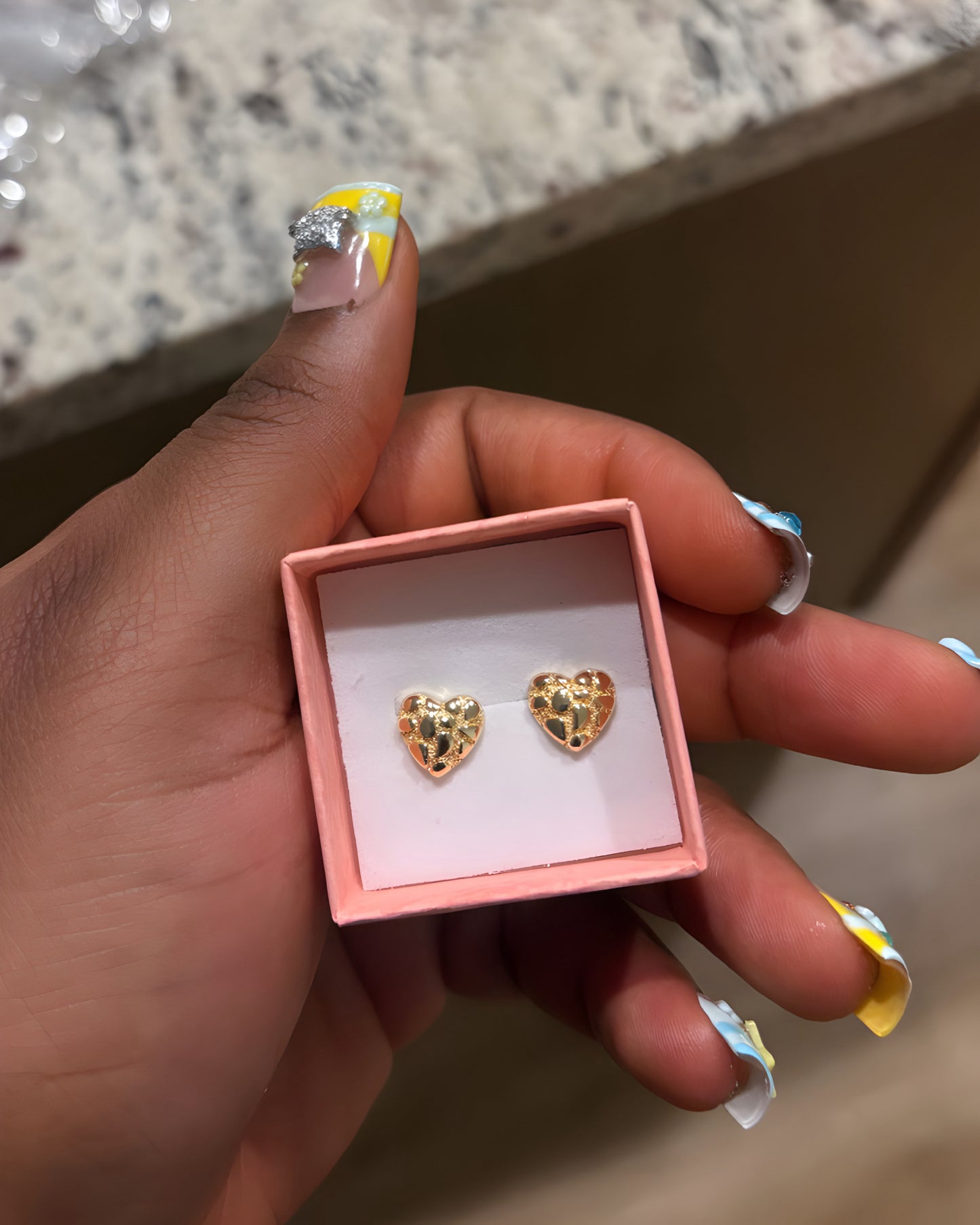 Heart Nugget Studs