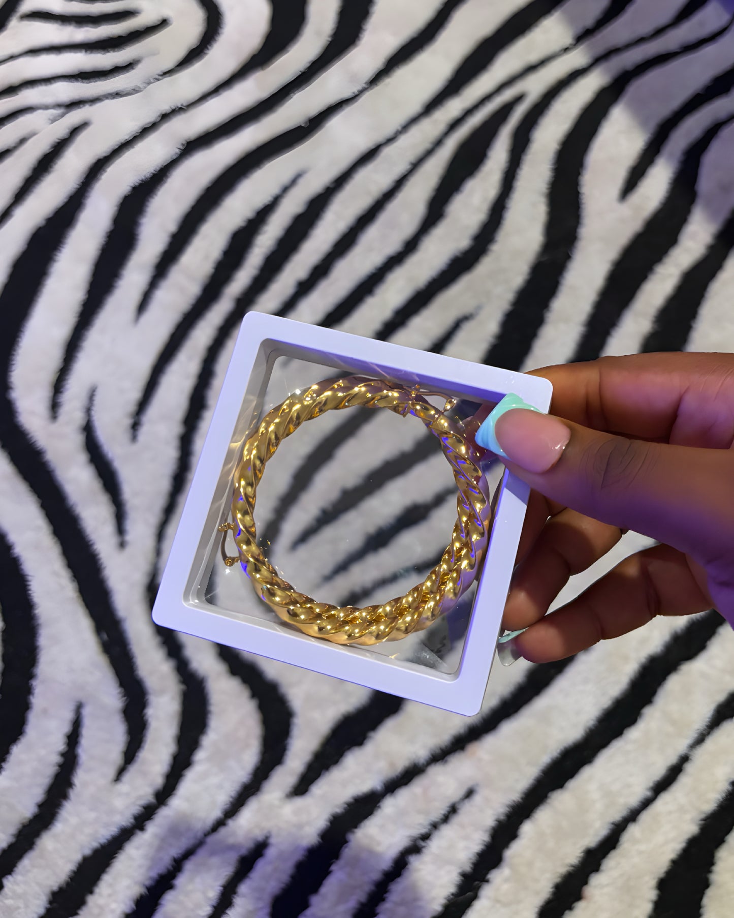 Gold Bamboo Hoops