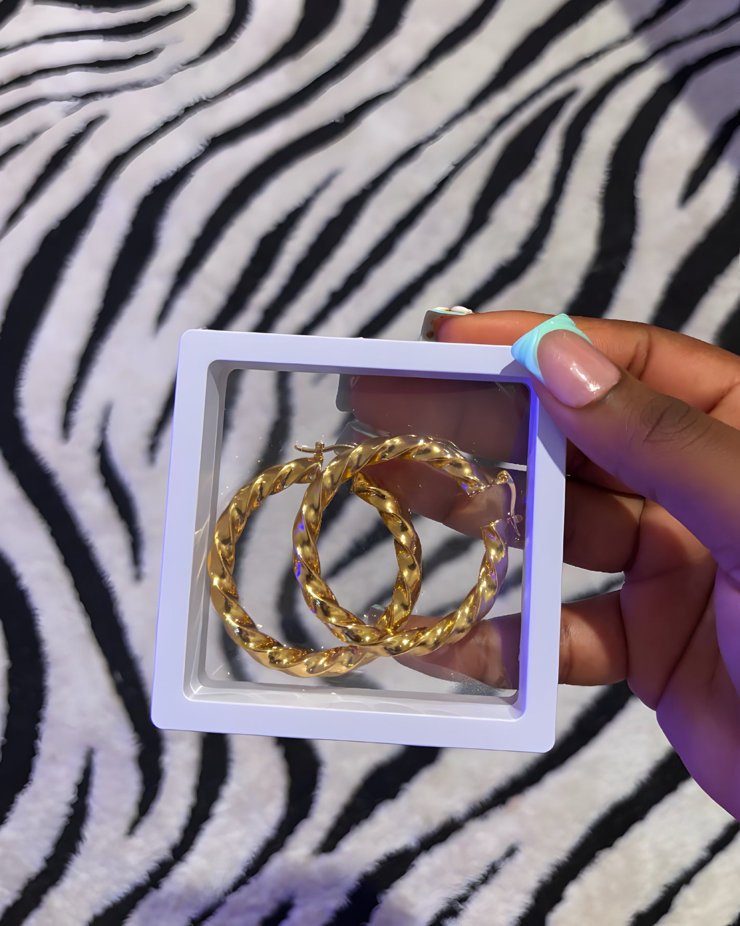 Gold Bamboo Hoops