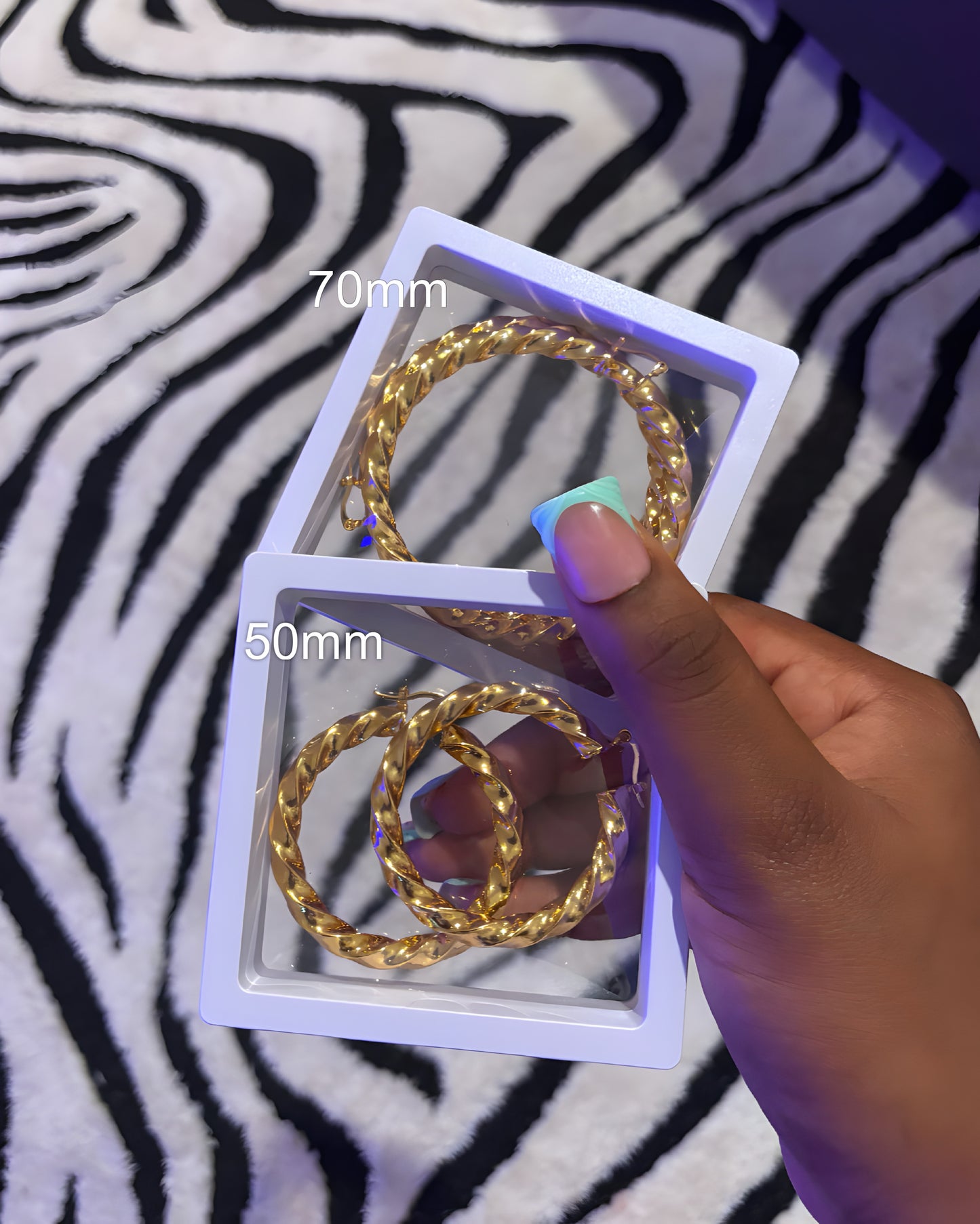Gold Bamboo Hoops