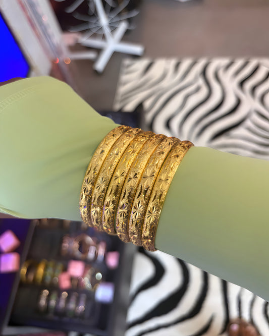 18k Summer Gold Bangles
