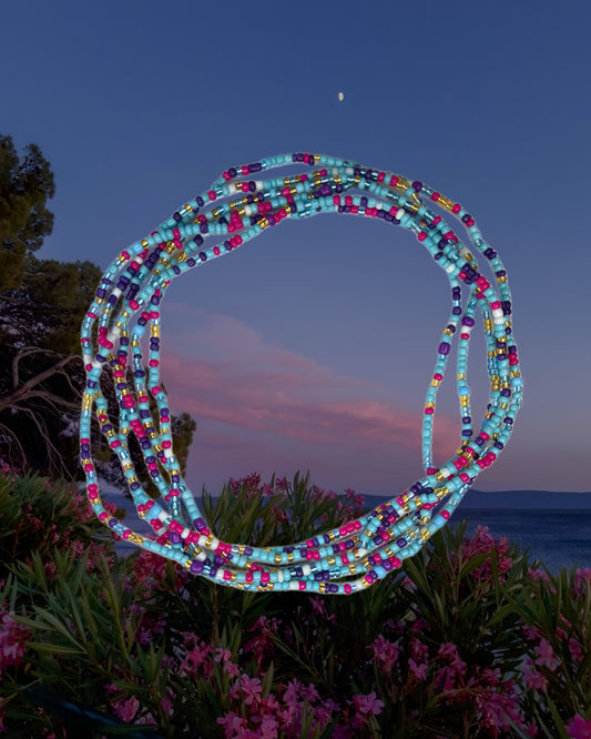 Purple Oceanside Waist Bead