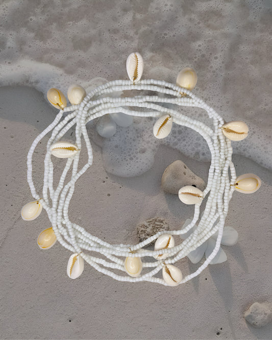 White Shell Waist Bead