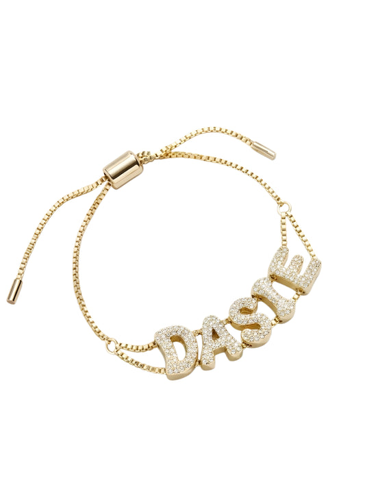Custom Bubble Name Bracelet