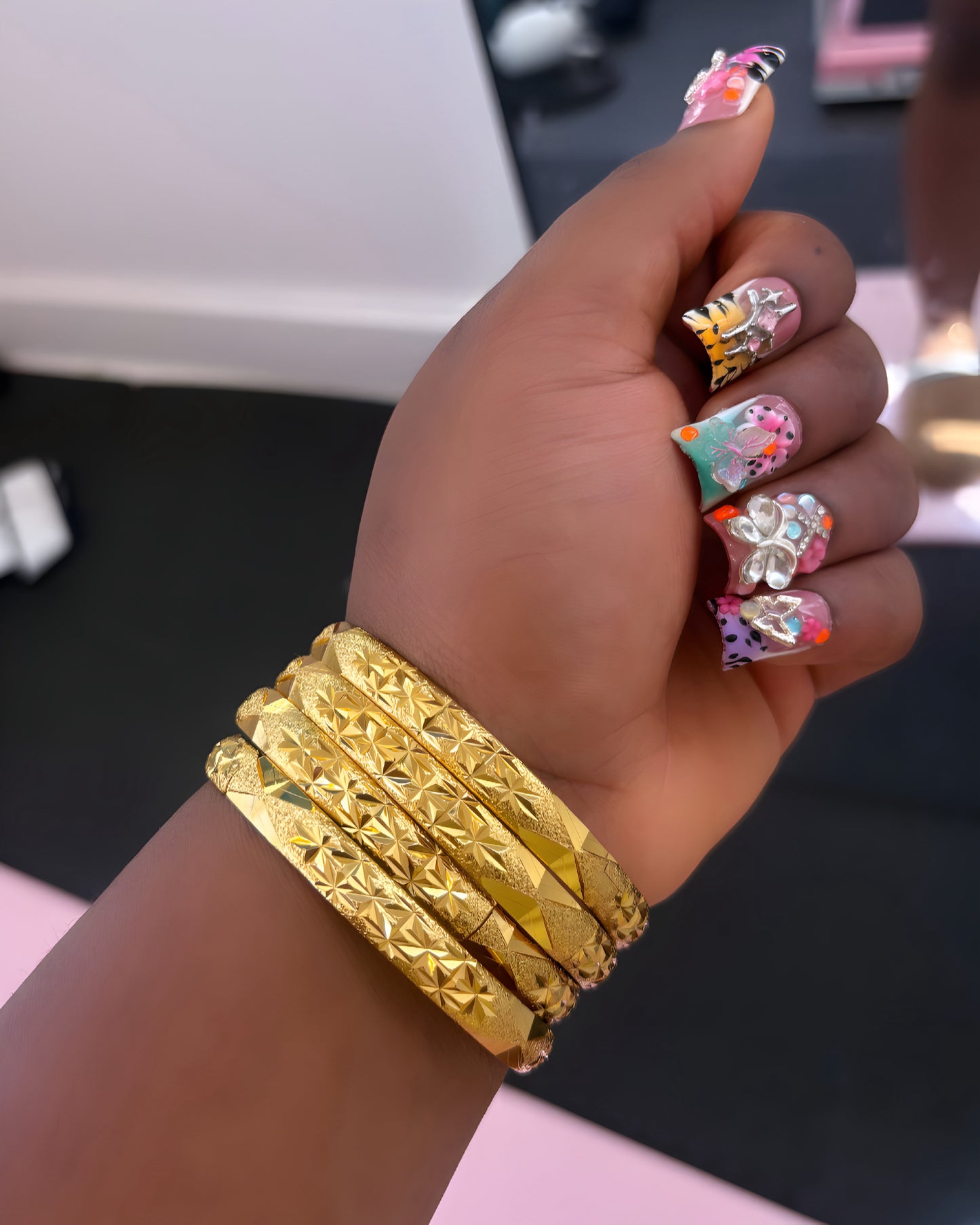 18k Summer Gold Bangles
