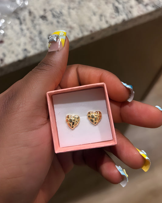 Heart Nugget Studs