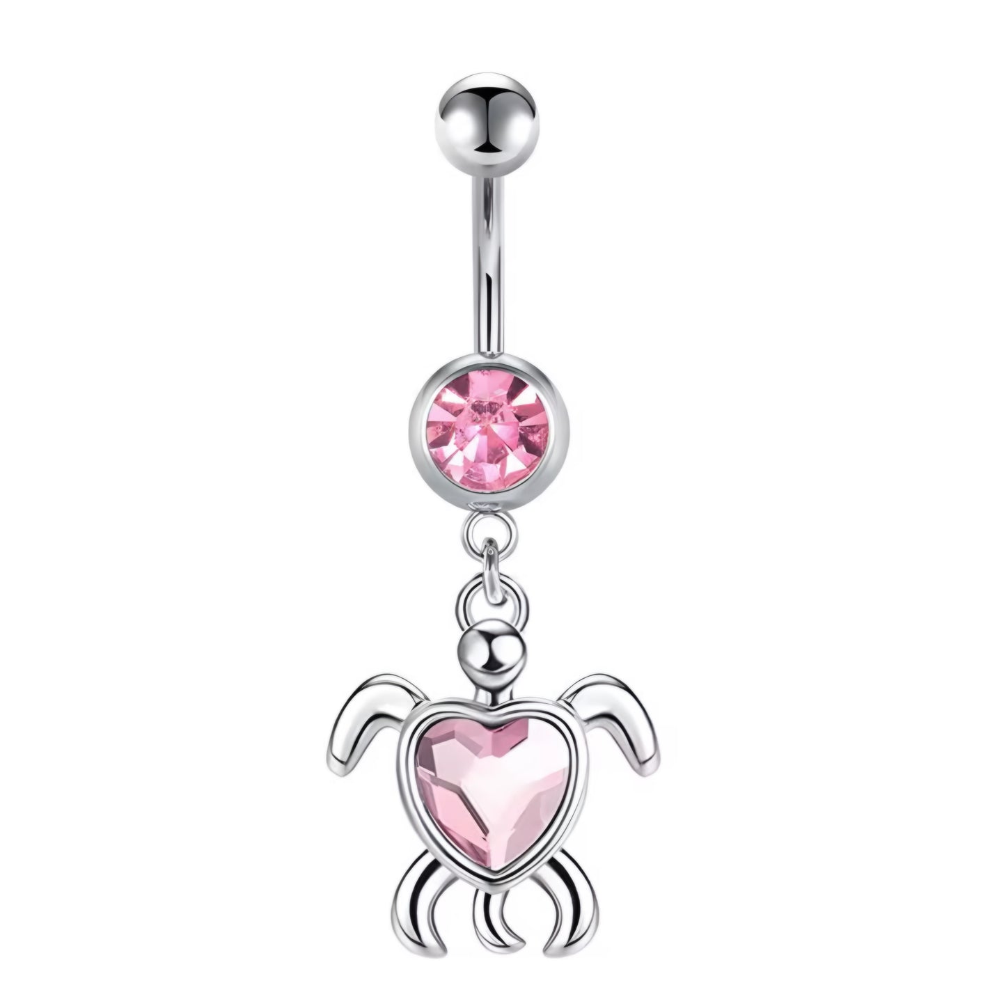 Pink Turtle Belly Ring