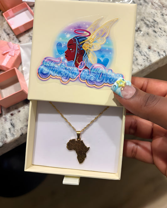 Africa Map Necklace